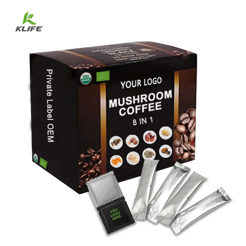 Approvisionnement d'usine nutrition champignon aromatisé café instantané champignon café ganoderma