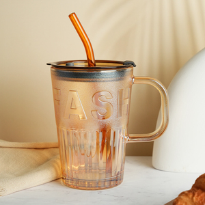 13.5oz 400ml Water Ripples Color Glass <strong>Mug</strong> Soda Line <strong>PP</strong> Lid Juice Water Drinkware Wholesale Glassware Coffee <strong>Mug</strong> for <strong>Gift</strong>