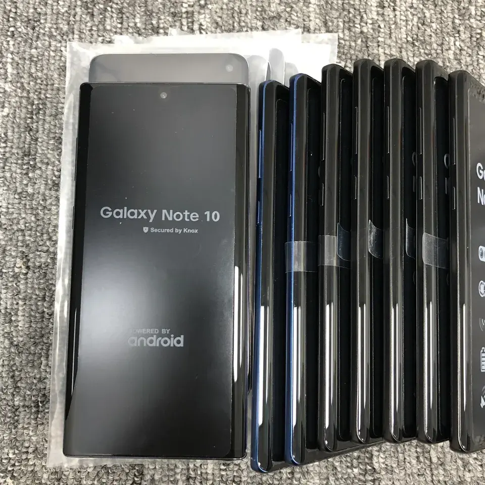 Sam sung 노트 10 + 사용 된 휴대 전화 256gb 5g 전화 구매 도매 초침 새