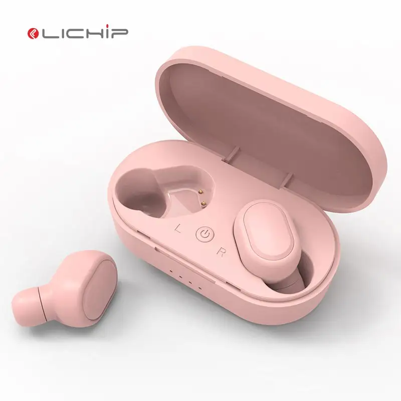 Lichip fone de ouvido auriculares cor pastel, fonos de ouvido de colores