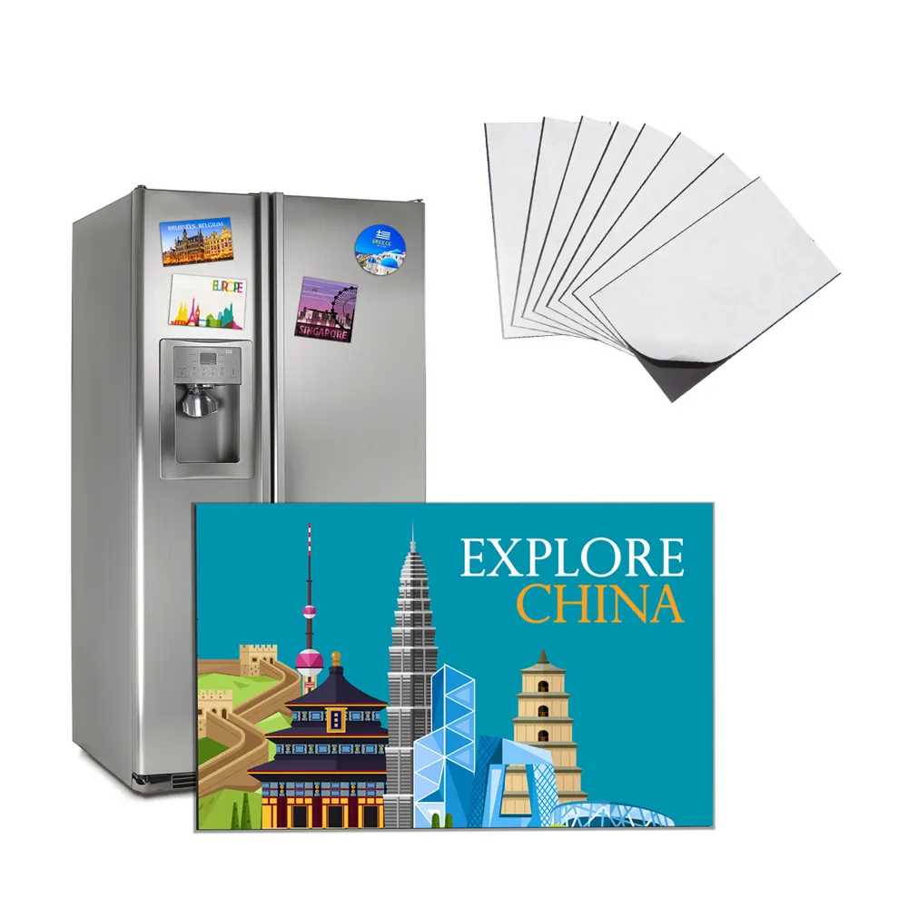 Wd khuyến mãi Tùy chỉnh cao su tủ lạnh nam châm Sticker món quà lưu niệm trang trí tủ lạnh cửa Sticker nhựa trống tủ lạnh nam châm