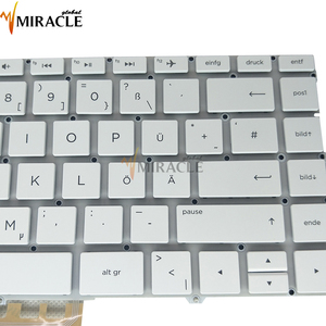 GR เยอรมัน backlit แป้นพิมพ์แล็ปท็อปสำหรับ HP spectre X360 13-AF แป้นพิมพ์ SN7162BL1ใหม่สีขาวขนาดเล็กป้อนคีย์ไม่มีกรอบ - Product Image 3