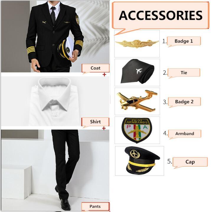Black 2 buttons suit +Shirt+Cap+4 accessories