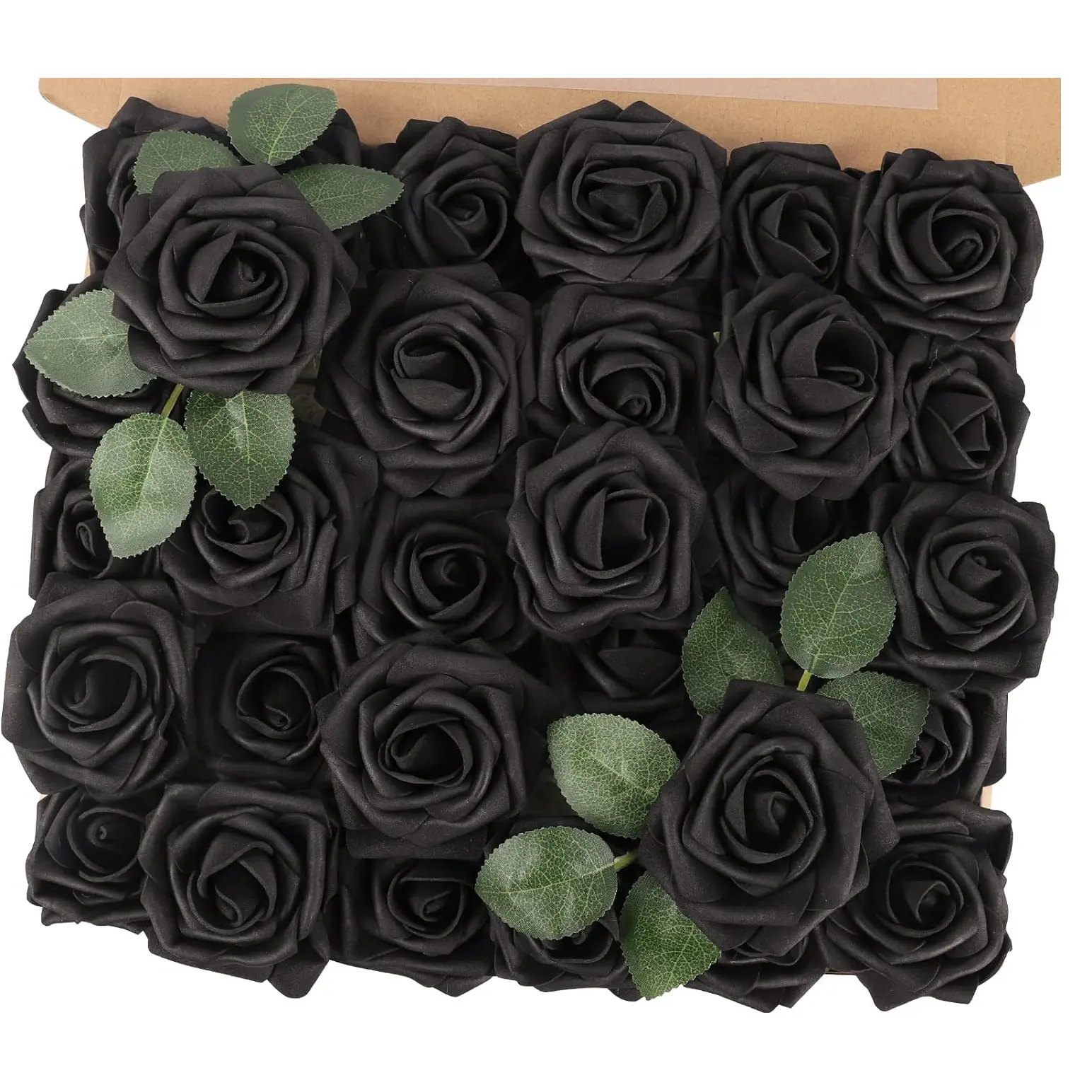 2024 San Valentín regalo del Día DE LA MADRE espuma falsa caja de rosas eternas Rosas Negras flores artificiales para ramos de bricolaje