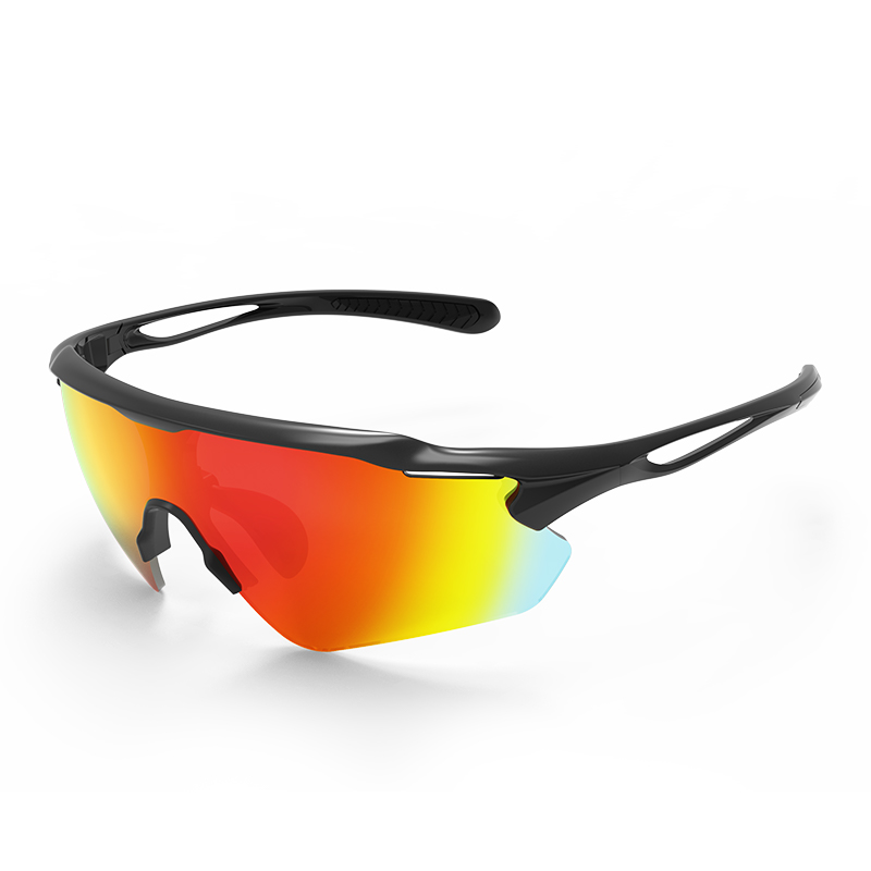matte black frame / black red lens