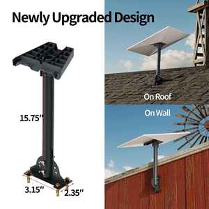 16 InchesStarlink Roof çatı montaj standart aksesuarlar Starlink <span class=keywords><strong>V3</strong></span> çanak montaj boru adaptörü gri plastik taban ile Pivot kutup