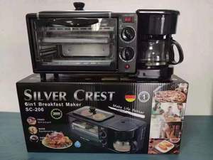 3 in 1 kahvaltı makinesi kahve makinesi & tost & kızartma tavası elektrikli fırın - Product Image 2