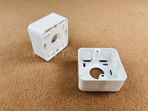 Scatola posteriore di plastica 80x80 di facile installazione per le prese a parete di fibra o rete o telecomunicazioni di allogg - Product Image 3