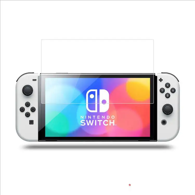 2023 baru 0.33mm 2.5D pelindung layar transparan tinggi lapisan kaca antigores untuk Nintendo Switch OLED Glass pelindung layar