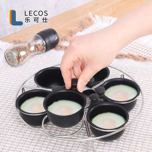 Tương thích nồi Pan Benedict trứng Maker 6 ly trứng poacher chèn bếp nấu ăn tiện ích thép không gỉ luộc trứng nồi - Product Image 2