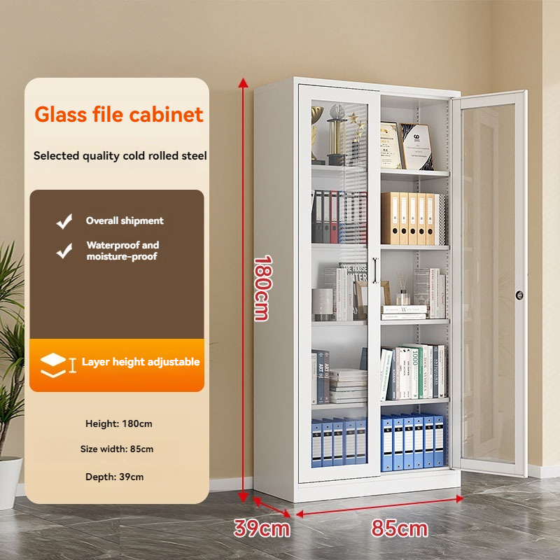 Armoire de classement à portes vitrées