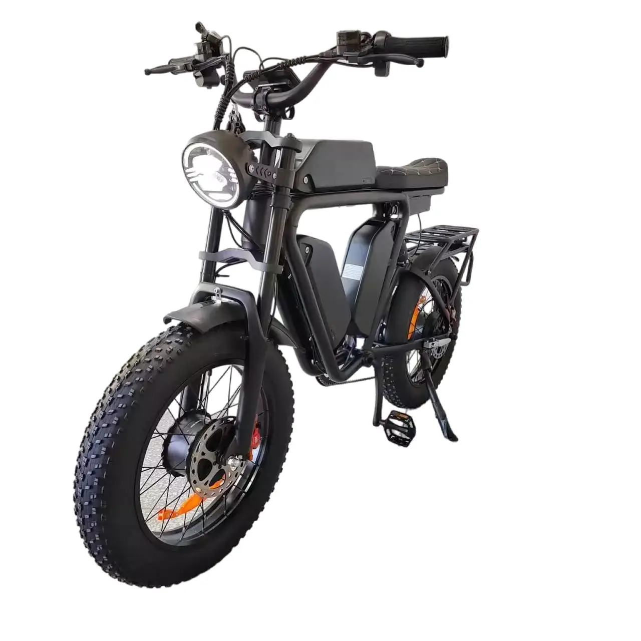 20 بوصة X4.0 تعليق كامل الدراجة الكهربائية محرك مزدوج W دراجة الدهون 48V66Ah بطاريات ثلاثية زيت الفرامل الدهون الإطارات دراجة كهربائية