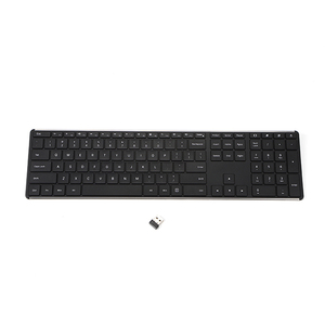 <strong>Wireless</strong> BT Rechargeable Slim <strong>Keyboard</strong> Mechanical Style USB Compatible Windows/iOS/Android Tablets Computers English New - Product Image 1