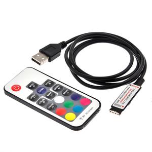 ESann USB LED-Strip-Controller RGB IR RF-Fernbedienung 5V-24V USB-LED-Streifen leuchte 17Key Remote Wireless Controller - Product Image 1