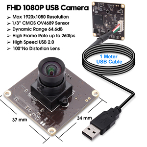 ELP 1080P 60fps webcam no distorsione lente ad alta velocità 720P 120fps 360P 240FPS modulo fotocamera gratuita driver USB mini fotocamera per PC - Product Image 5