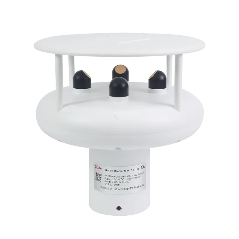 RK120-03 Zuinig Ultrasone Windsnelheid Richting Sensor, Ultrasone Anemometer