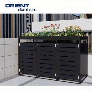 Cubo de basura de aluminio para jardín, cubo de basura, casa, cubo de basura, caja de almacenamiento de revestimiento - Product Image 2