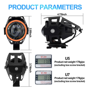 Otomatik aydınlatma sistemleri U5 U7 LED farlar 12v 24v led projektör lens spot motosiklet için led ışıklar led arabalar için ışıklar - Product Image 4