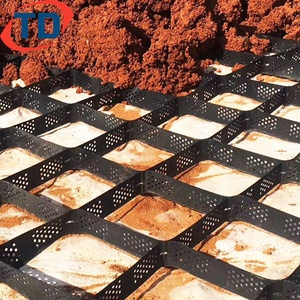 Đất ổn định geocell cho xây dựng đường cao 50-250mm Khoảng cách hàn 300mm-1500mm HDPE Geo tế bào đường lái xe - Product Image 1