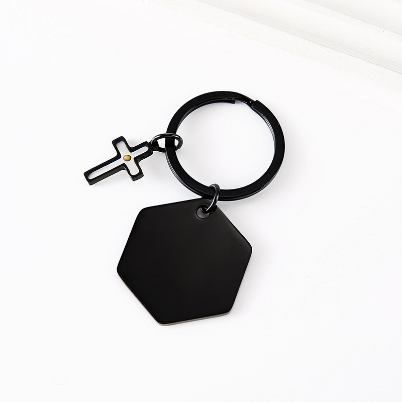 Colza cruz hexagonal negra