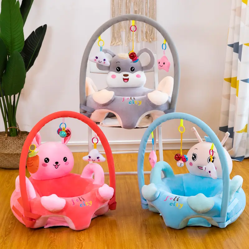 Chidoller çizgi film sevimli peluş bebek koltuğu öğrenme oturmak güvenlik anti sonbahar bebek konfor sandalye hayvan yumuşak bebek koltuk kanepe