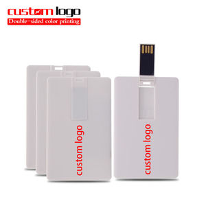 白色信用存储卡u盘定制照片打印公司标志名称礼品4gb 8gb 16gb 32gb 2.0闪存笔驱动器