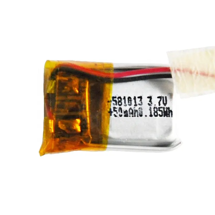 Batería pequeña recargable de polímero de iones de litio, 581013, 3,7 V, 50mah, OEM