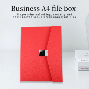 指纹储物盒便携式文件文件安全盒锁盒保险箱 - Product Image 2