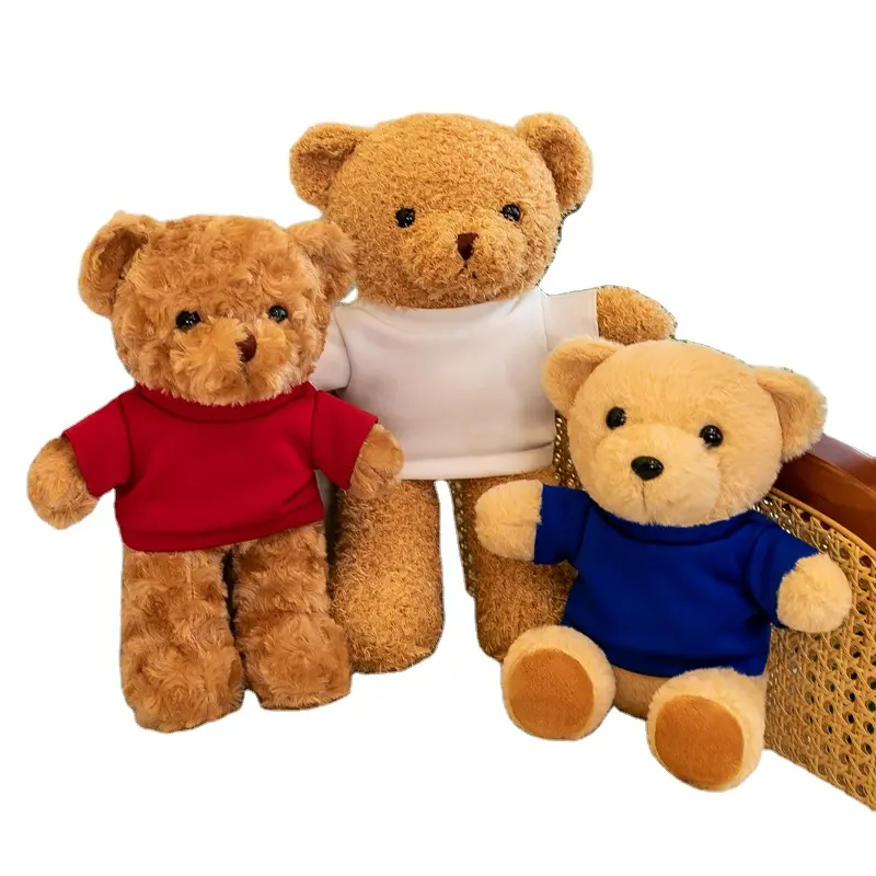 도매 매우 추천 귀여운 티셔츠 곰 인형 동물 봉제 장난감 생일 선물