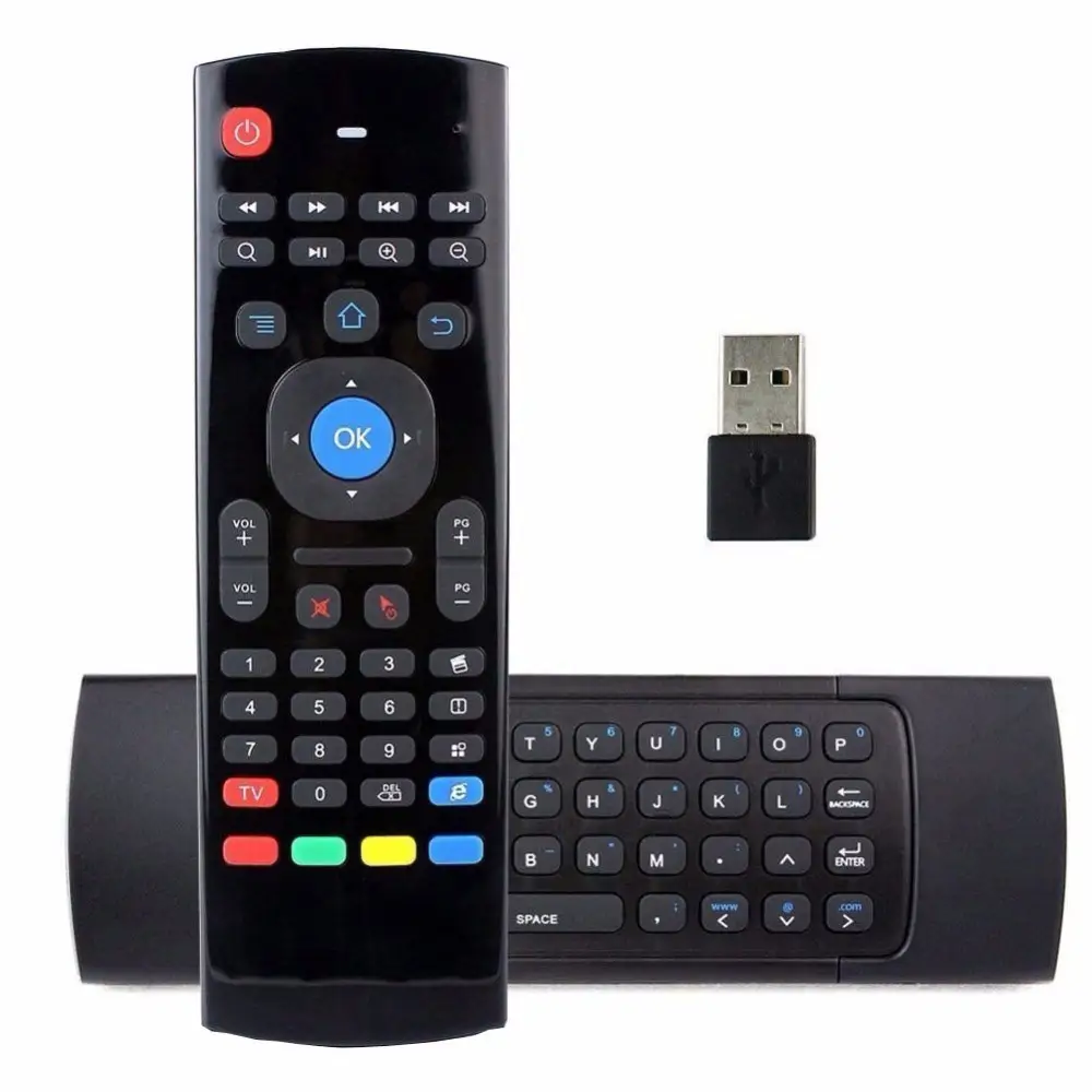 Fábrica OEM Smart Multimedia Android TV Box Universal inalámbrico retroiluminado Mini Air Fly Mouse Control remoto Air Mouse