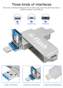 แฟลชไดรฟ์ OTG USB ขนาด8 16 16นิ้ว32 GB แฟลชไดรฟ์แบบ3.0 3 in 1หน่วยความจำแฟลชไดรฟ์ USB แฟลชไดรฟ์ปากกา - Product Image 4