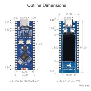 ESP32-S2 scheda di sviluppo WiFi MCU supporto Raspberry Pi Pico scheda di espansione ecosistema ESP32 S2 LCD microcontrollore