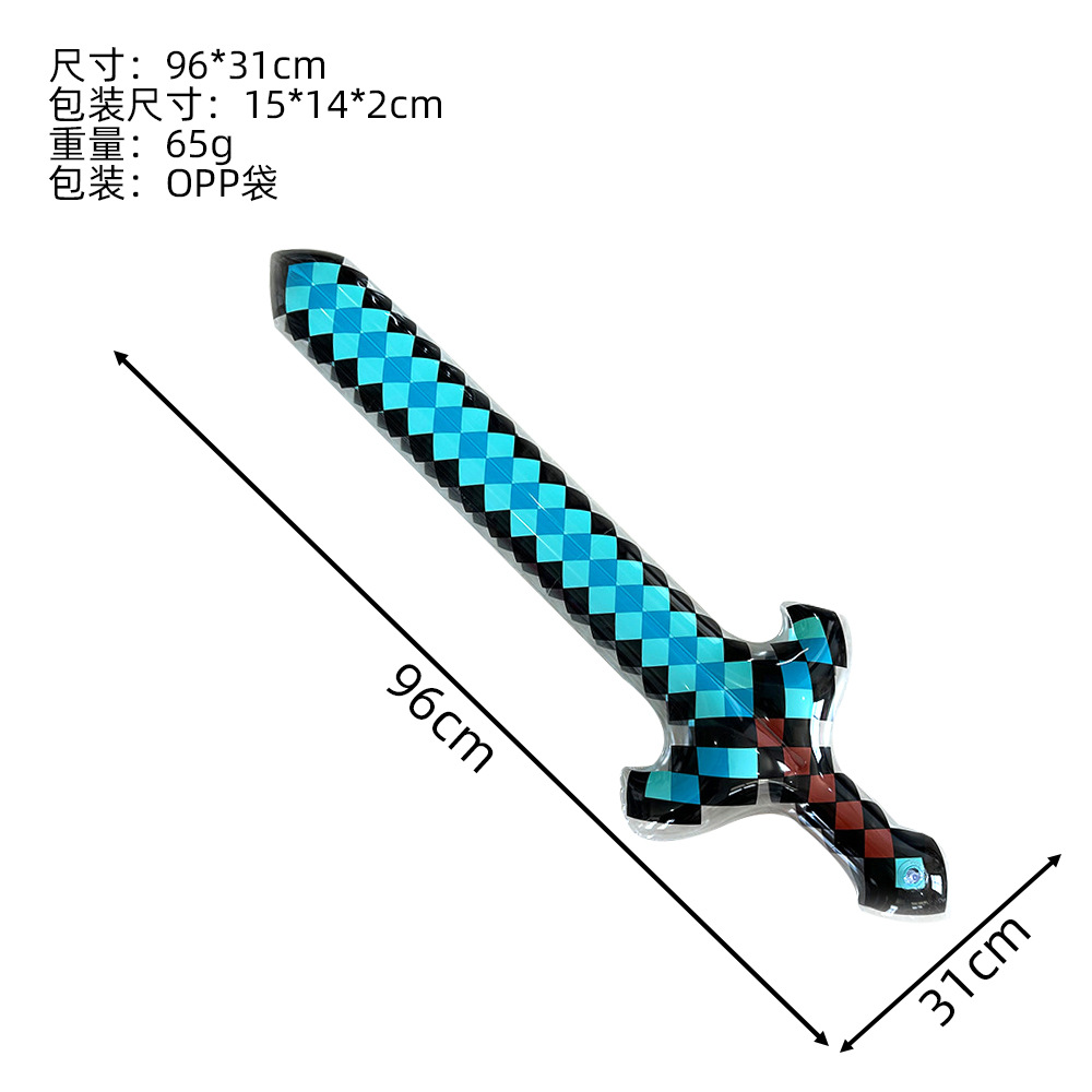Grande épée en mosaïque bleue