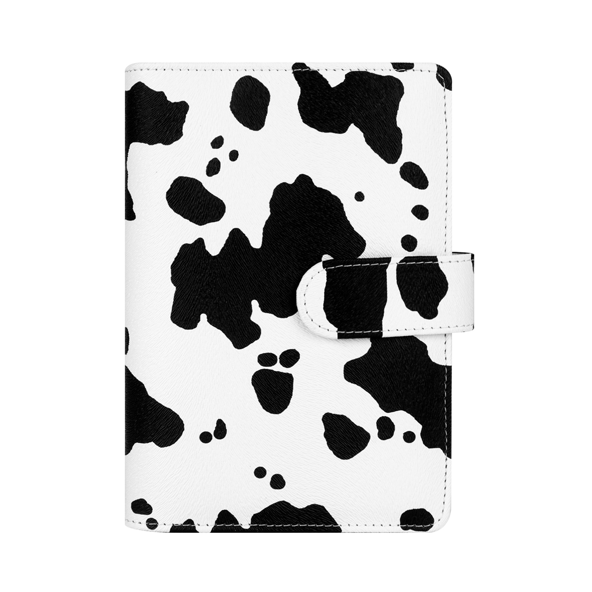 leopard print-a6 hand ledger shell-milk
