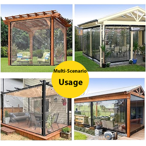 Rõ ràng vải bạt bán buôn cho ban công mưa chắn gió trong suốt mặt trời bảo vệ không thấm nước PVC ngoài trời rèm nhà kính - Product Image 4