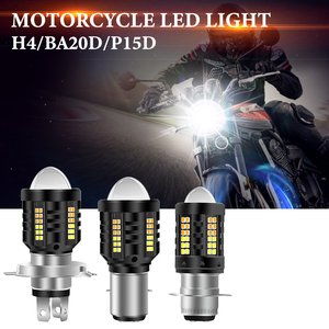 ไฟแสดงสถานะมอเตอร์ไซค์ LED สองสี BA20D P15D H4 12V ถึง34V โคมไฟโปรเจคเตอร์รถจักรยานยนต์ - Product Image 5