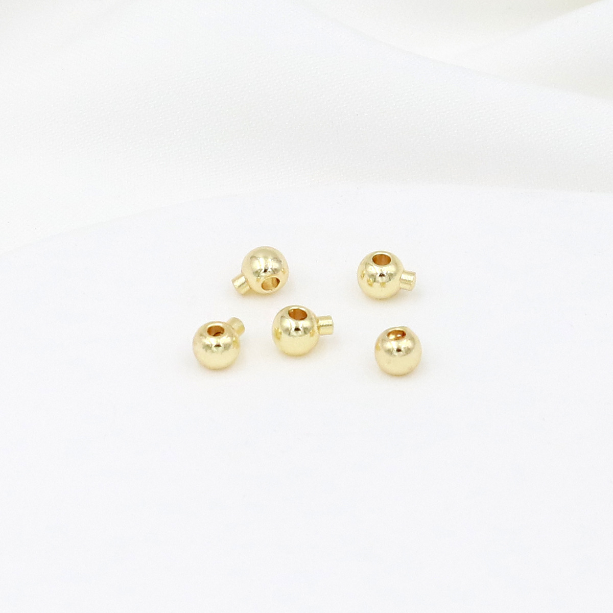 14K genuine gold round positioning buckle