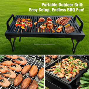 थोक गर्म बिक्री आधुनिक ट्रफ ग्रिल, आउटडोर कैंपिंग पोर्टेबल के लिए बीबीसी ग्रिल - Product Image 6