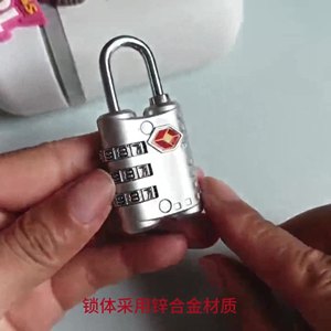 Kırmızı bagaj kombinasyonu anahtarsız şifre Tsa 3 onaylı haneli kombinasyon seyahat Tsa asma kilitler - Product Image 3