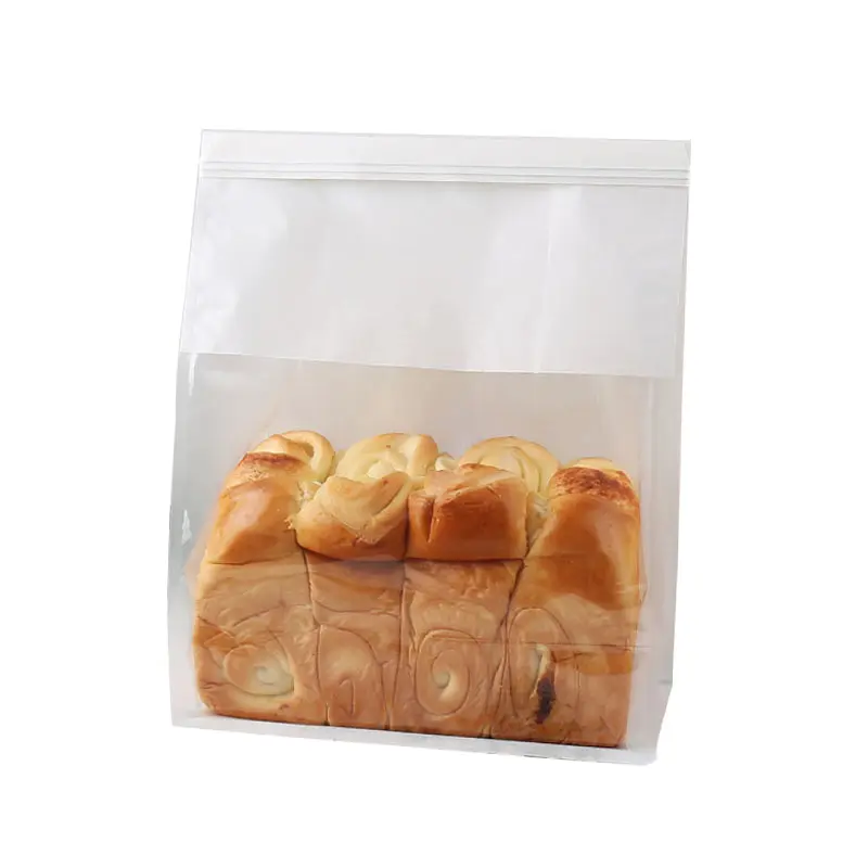 Sac d'emballage de toast épaissi de 450g, fil roulé fenêtre ouverte du couvercle, sac en papier d'emballage, sac à pâtisserie pour pain tranché