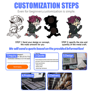 Tùy Chỉnh Anime Cá Mập Men Pin Thép Không Gỉ Xoay Dễ Thương Vài Mèo Trâm Ve Áo Pins Ba Lô Túi-Thể Thao Theo Chủ Đề Sắt Quà Tặng - Product Image 3