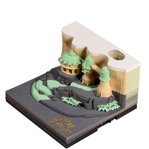 Creative Ancient City Architecture 3D <strong>Sticky</strong> <strong>Notes</strong> Calendar Ornament for <strong>Large</strong> Enterprises Christmas Gift Paper Carving Craft - Product Image 1