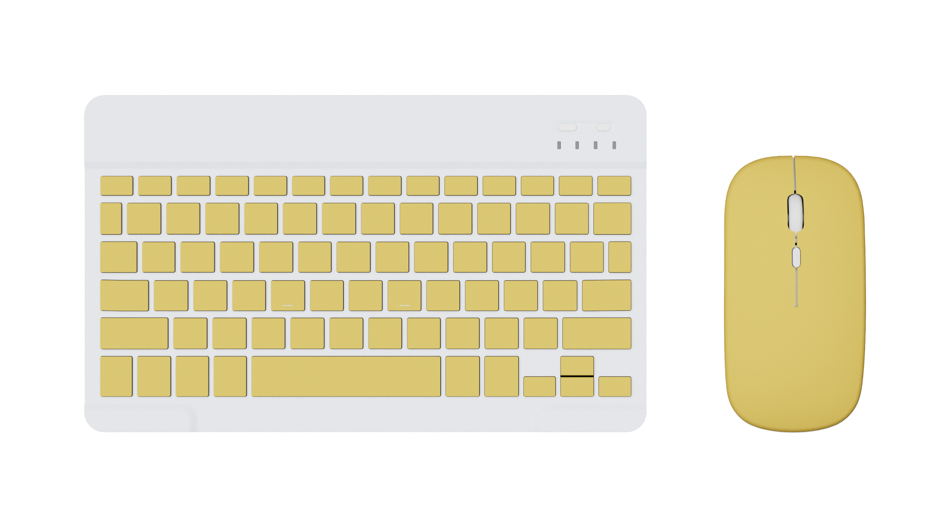 Clavier + Souris Rechargeable Jaune
