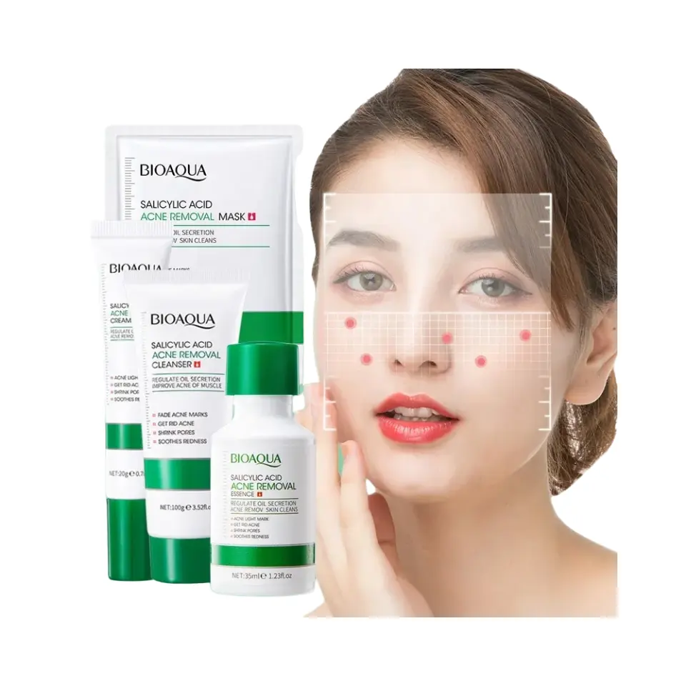 Belleza anti acné eliminación de cicatrices esencia reducir los poros acné sueros reparación facial suero de ácido salicílico para marcas post-acné y piel