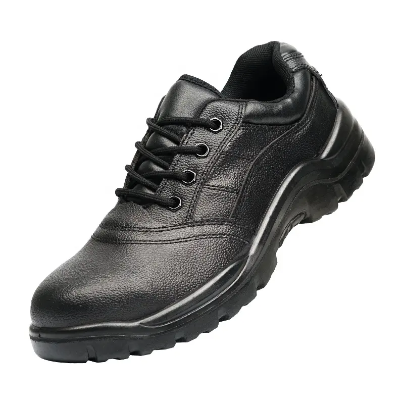 Chaussures de sécurité en cuir véritable OEM Bottes de travail à bout d'acier Construction Hommes