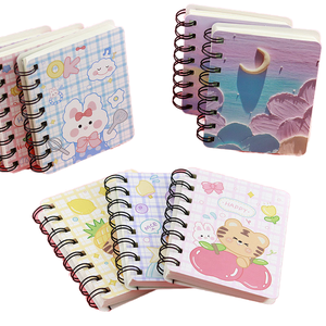 Bloc de notas de oficina portátil A7, 80 hojas, cuaderno encuadernado en espiral, diario, cubierta de papel al por mayor con bobina antivuelco, Mini bolsillo para estudiantes Opp - Product Image 2