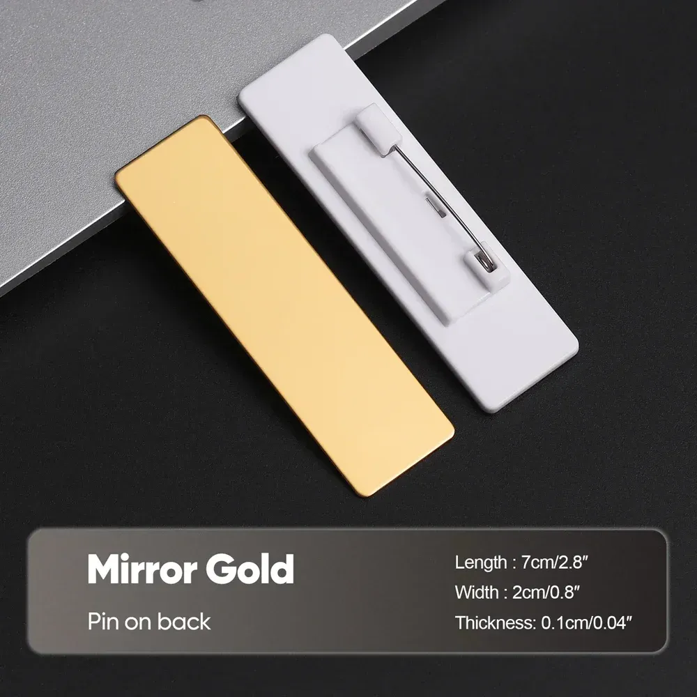 Épingle dorée miroir