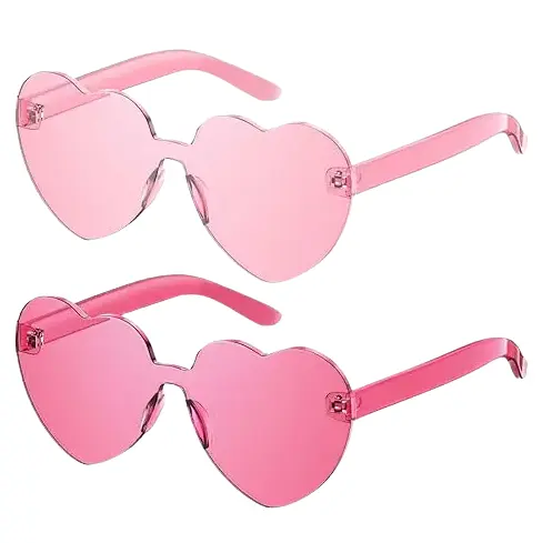 Occhiali da sole con lenti rosa per bambini occhiali colorati carini per ragazzi e ragazze montatura a cuore occhiali da sole per bambini