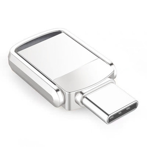 แฟลชไดรฟ์ USB 2.0โลหะขนาดเล็กความเร็วสูงแบบสองอินเตอร์เฟส USB ขนาด128GB USB สำหรับโทรศัพท์มือถือคอมพิวเตอร์64G - Product Image 1