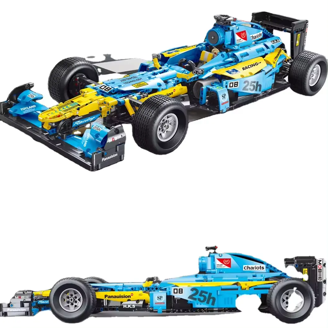 Formula Cars blocchi di costruzione di auto da corsa sportive Super modello Kit mattoncini per bambini ragazzi regali T5008